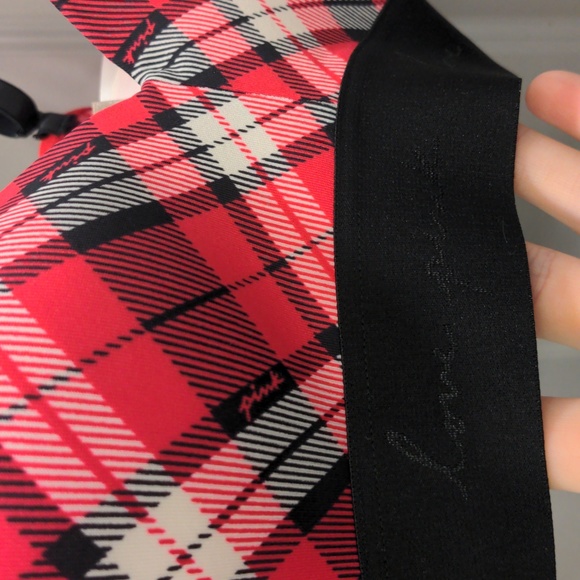 NWT VS Pink Wear Everywhere Wireless Lightly-Lined Plaid Bra - Picture 6 of 9